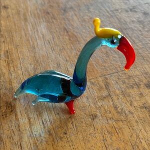 Colorful Glass Bird Figurine